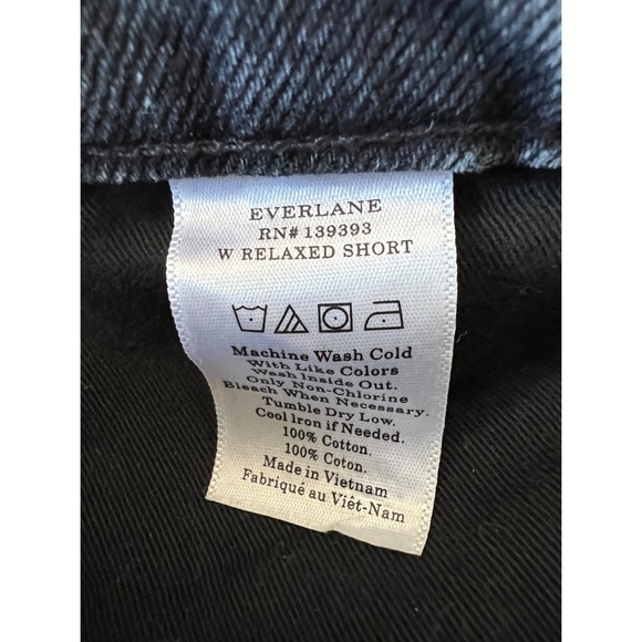 Everlane Relaxed 90s Denim Shorts Washed Black Size 23 - Picture 5 of 6
